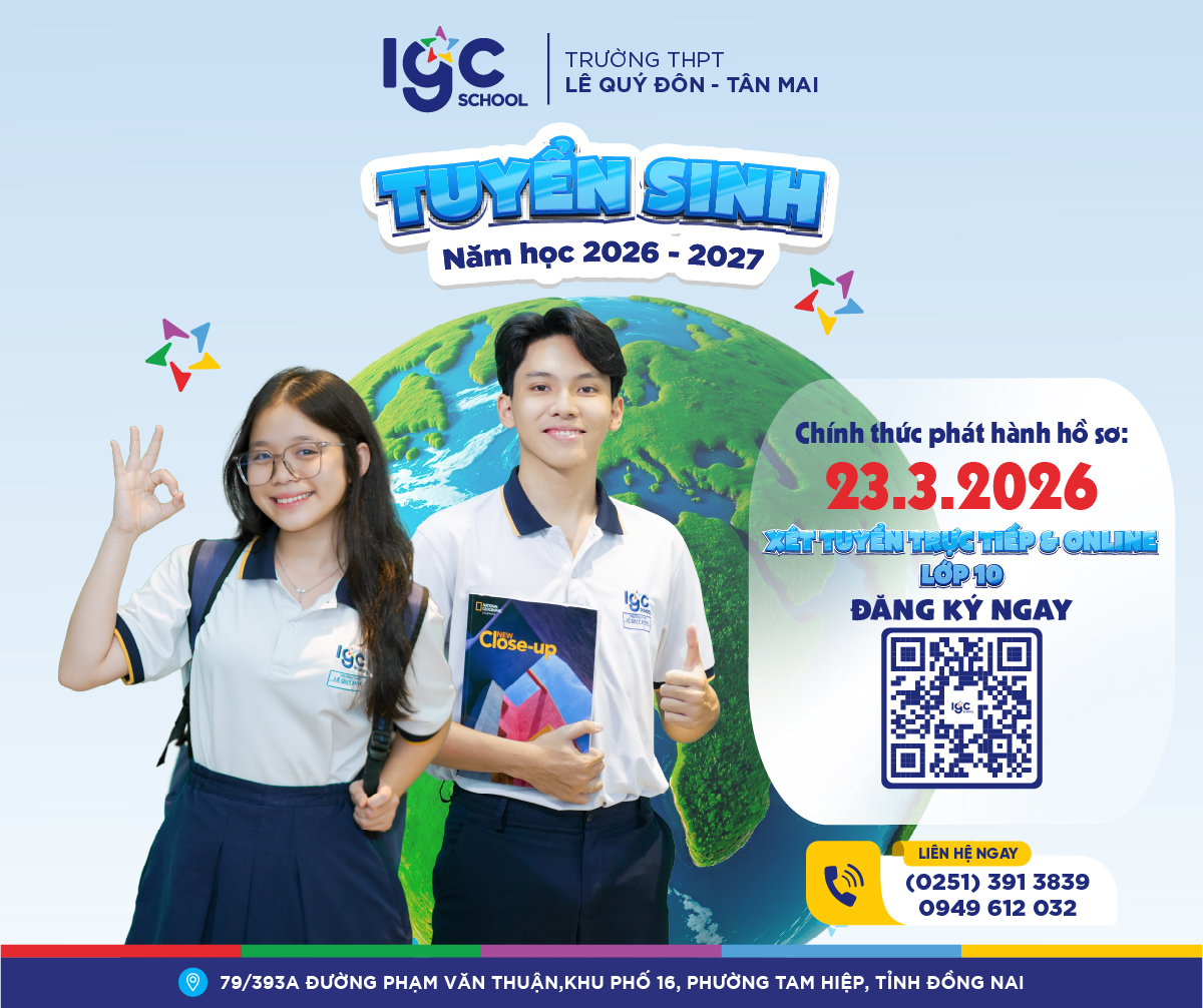 TRƯỜNG THPT LÊ QUÝ ĐÔN - TÂN MAI TUYỂN SINH LỚP 10