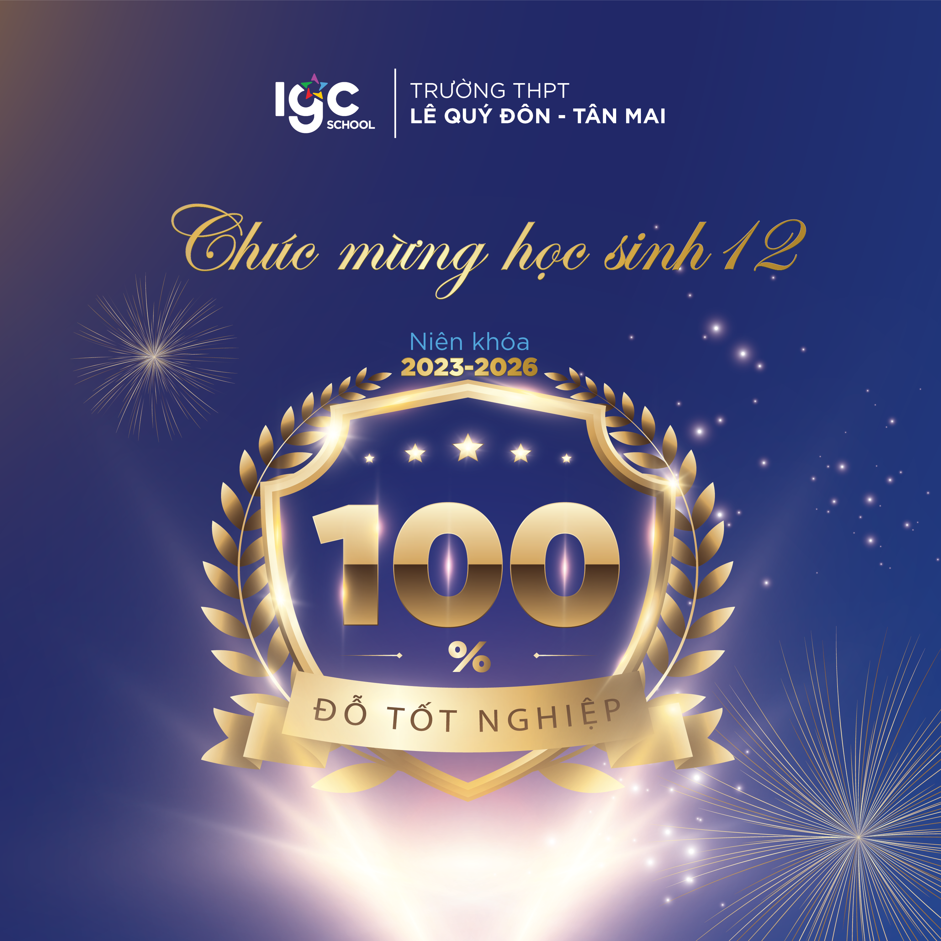 100% TỐT NGHIỆP - THÀNH QUẢ CỦA SỰ CỐ GẮNG, NỖ LỰC VÀ Ý CHÍ