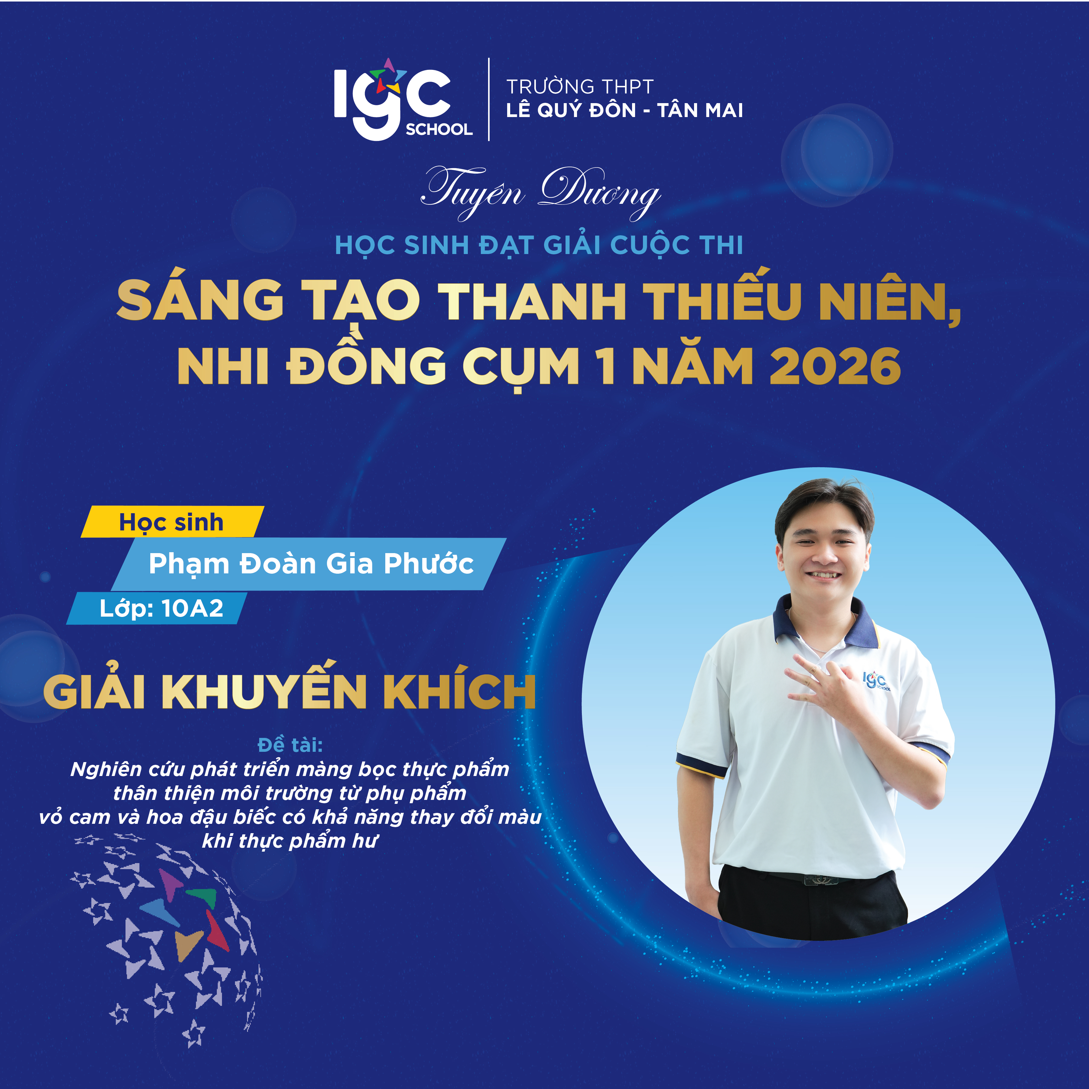 VINH DANH HỌC SINH THPT LÊ QUÝ ĐÔN – TÂN MAI