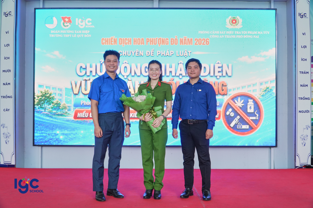 CHUYÊN ĐỀ PHÁP LUẬT: PHÒNG, CHỐNG MA TÚY, CHẤT KÍCH THÍCH, THUỐC LÁ VÀ THUỐC LÁ ĐIỆN TỬ - HOẠT ĐỘNG TRONG CHIẾN DỊCH HOA PHƯỢNG ĐỎ NĂM 2026 - CHỦ ĐỘNG NHẬN DIỆN – VỮNG VÀNG NÓI KHÔNG
