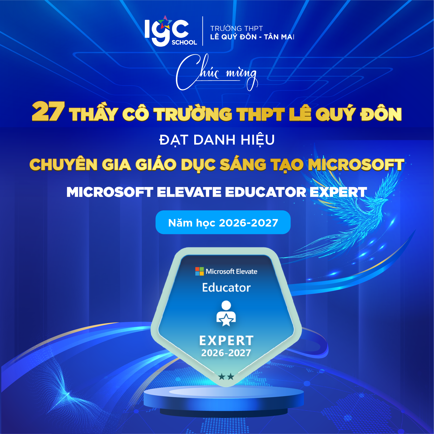 LÊ QUÝ ĐÔN – TÂN MAI: 5 NĂM LIÊN TIẾP GHI DẤU ẤN CÙNG MICROSOFT!  5 NĂM LIÊN TIẾP ĐƯỢC CÔNG NHẬN LÀ TRƯỜNG HỌC ĐIỂN HÌNH CỦA MICROSOFT – CÙNG 27 THẦY CÔ ĐƯỢC CÔNG NHẬN LÀ CHUYÊN GIA GIÁO DỤC SÁNG TẠO MICROSOFT!