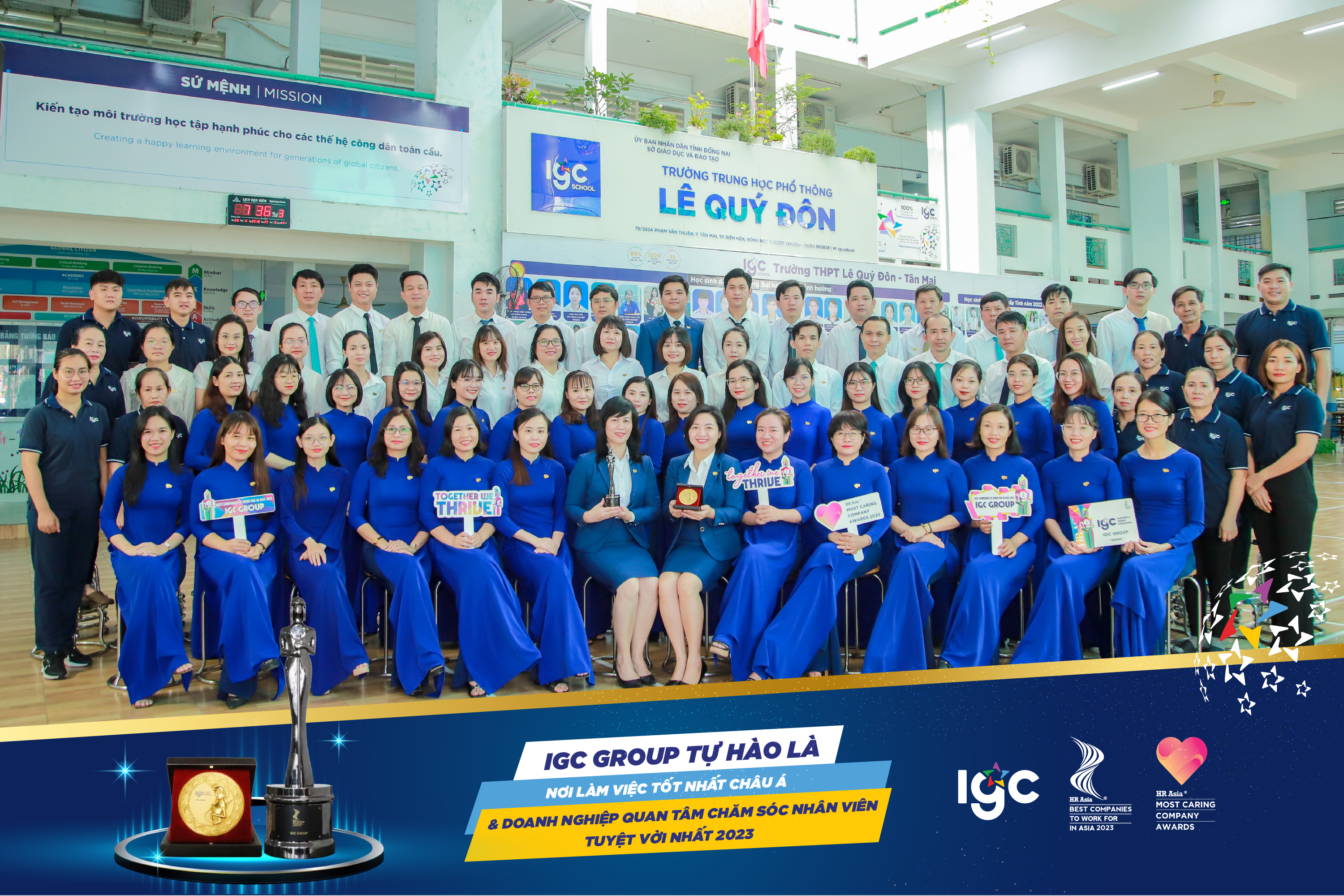 Tập thể Hội đồng Sư phạm trường THPT Lê Quý Đôn - Tân Mai tự hào được làm việc tại Tập đoàn Giáo dục IGC.